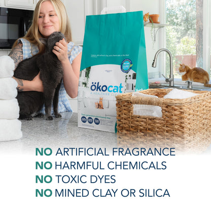 ökocat Low-Tracking Natural Wood Clumping Cat Litter, 14 lb