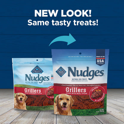 Blue Buffalo Nudges Grillers Steak Dog Treats, 16 oz
