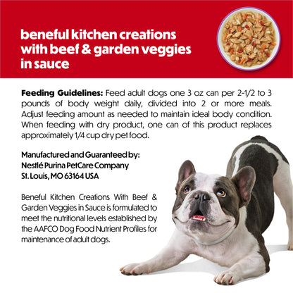 Purina Beneful Kitchen Creations Lamb Wet Dog Food in Sauce, 12 Cans