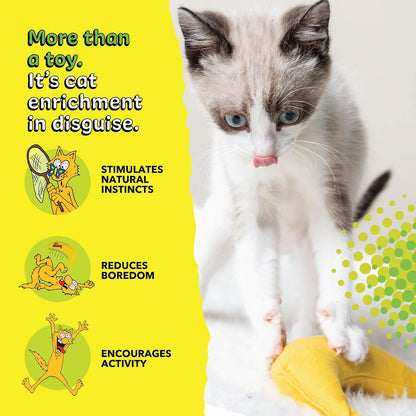 Yeowww! Catnip Banana cat toy - pure organic catnip, no fillers