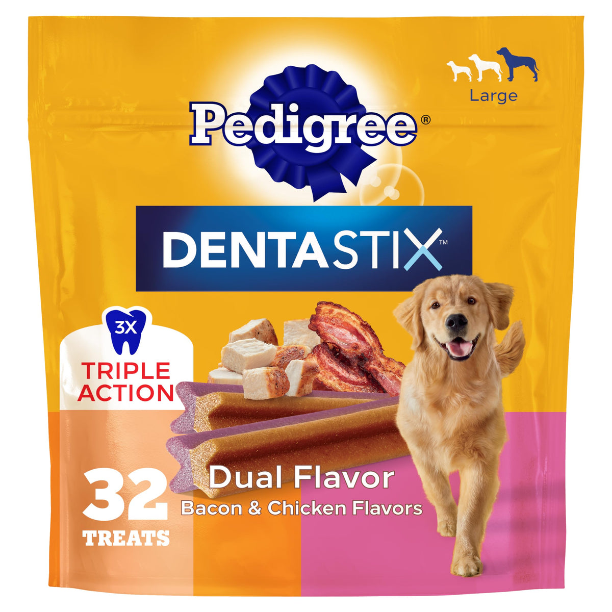 Pedigree Dentastix Large Dog Treats – size reference view