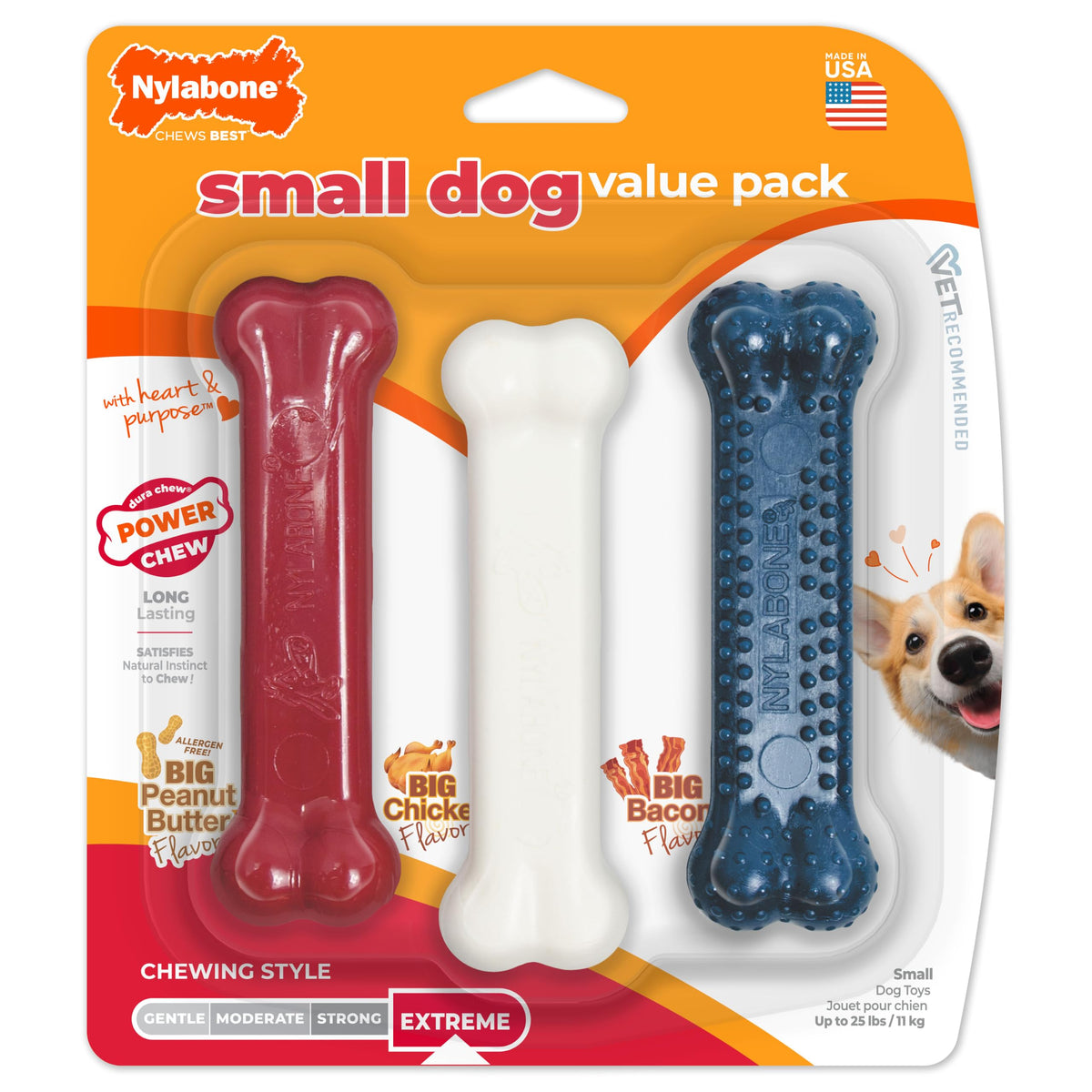 Nylabone Power Chew durable nylon bone for aggressive chewers