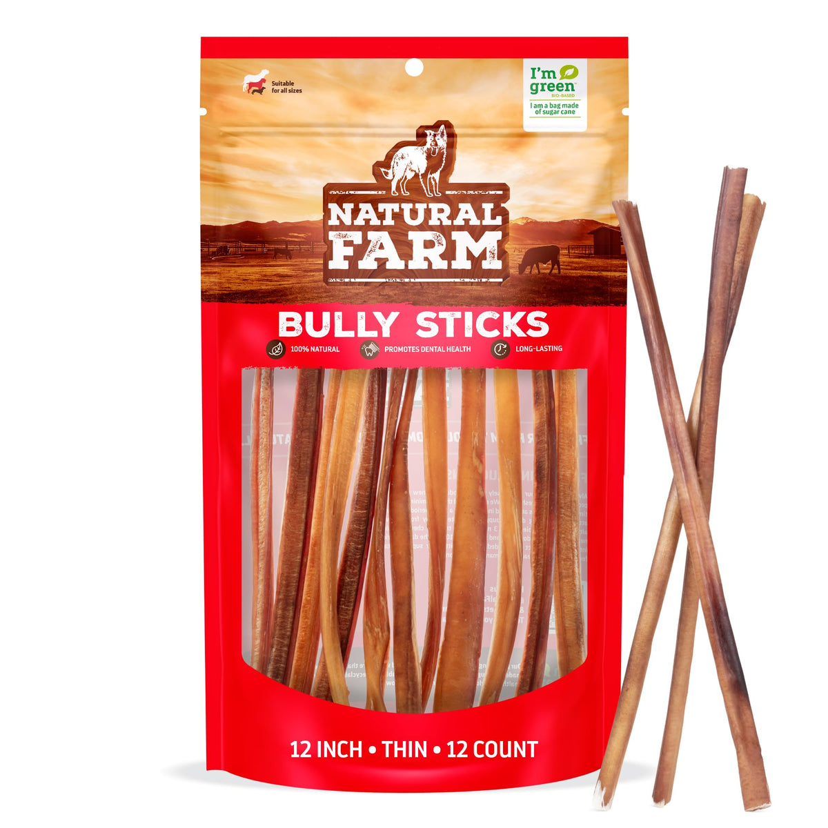 Odor-Free Bully Sticks 6 Inch – lifestyle close view