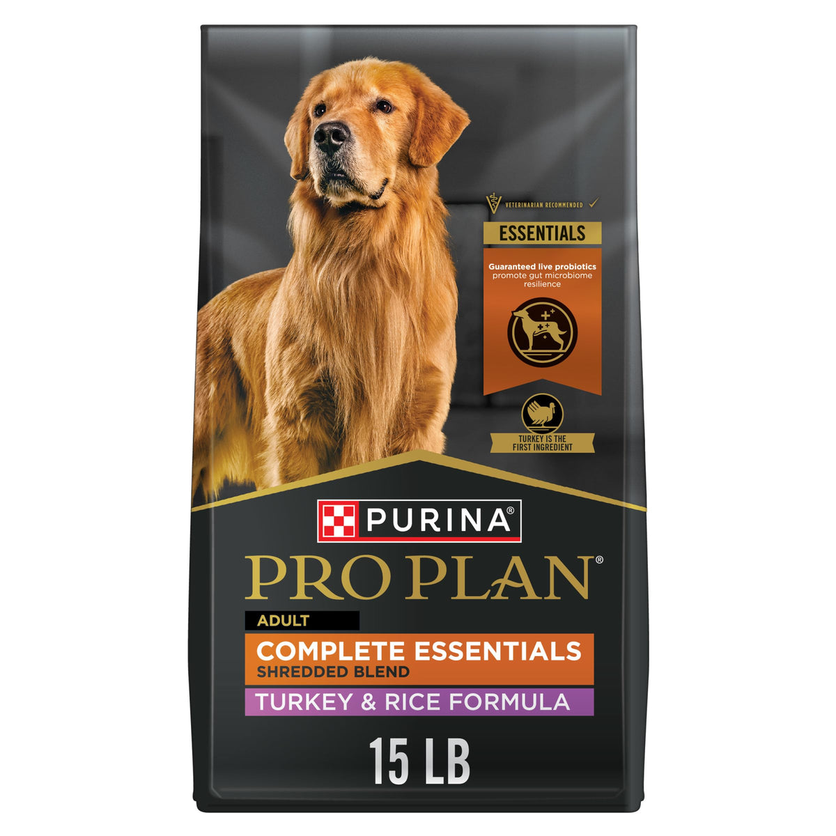 Purina Pro Plan Complete Essentials Chicken & Rice Dry Dog Food, 35 lb
