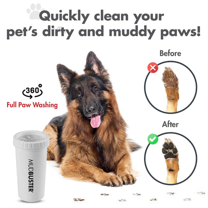 Dexas MudBuster portable paw cleaner with silicone bristles