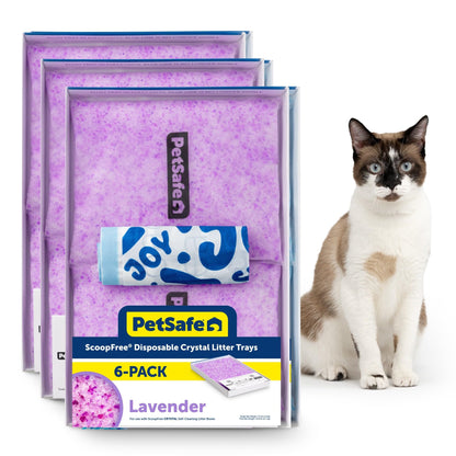 PetSafe ScoopFree Lavender Crystal Disposable Cat Litter Trays, 4-Pack