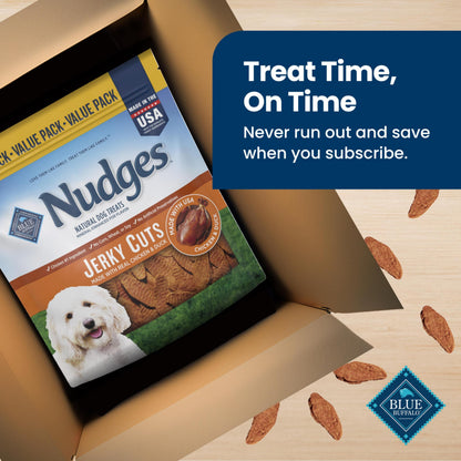 Blue Buffalo Nudges Chicken Jerky Cuts Dog Treats, 16 oz