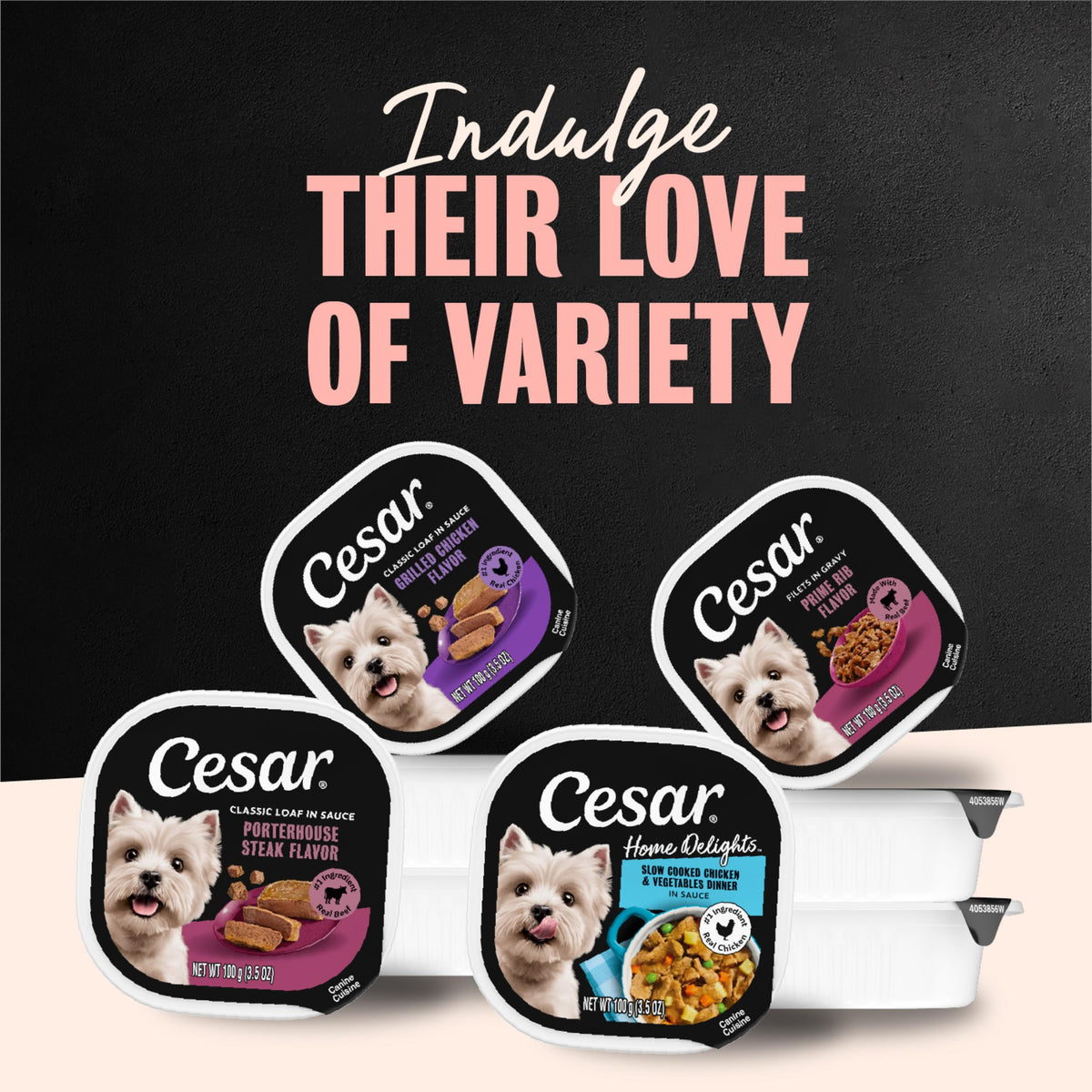 Cesar Meaty Selects Classic Loaf in Sauce Wet Dog Food, 36 Trays