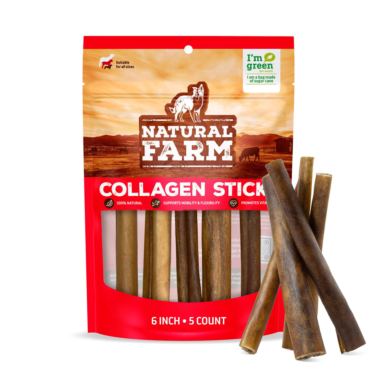 Odor-Free Bully Sticks 6 Inch – outdoor setting view