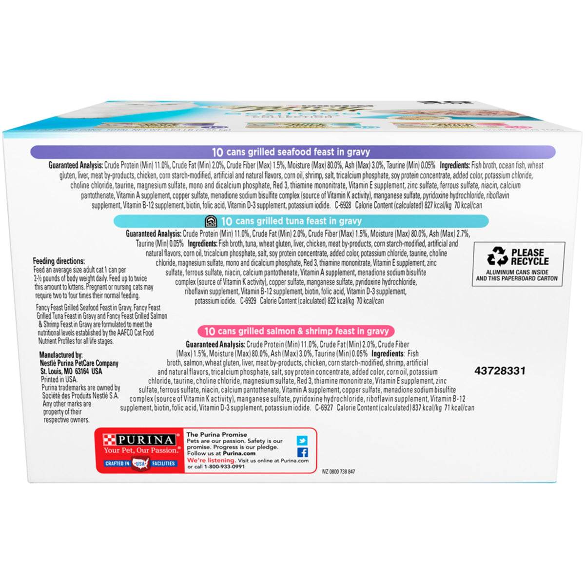 Fancy Feast Grilled Seafood Cat Food – product in hand view