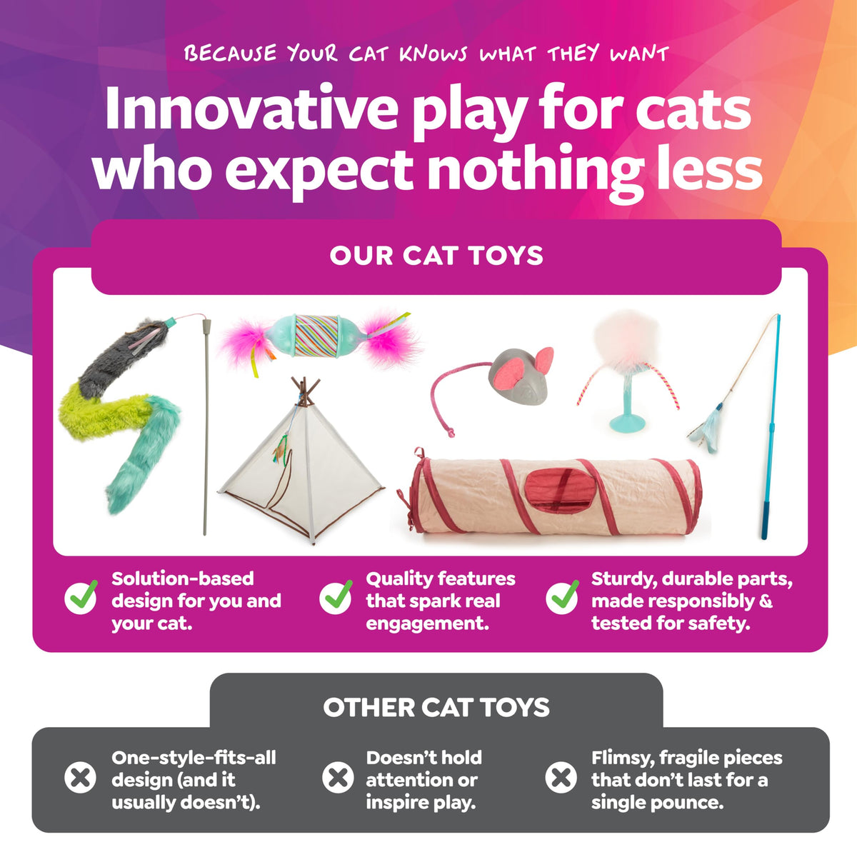 Pack of SmartyKat Skitter Critters catnip mouse toys