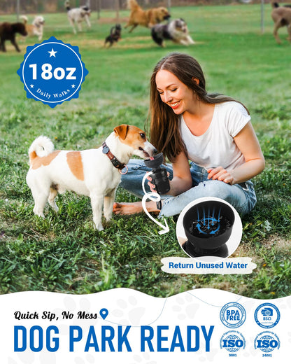 lesotc leak-proof dog water dispenser for hiking