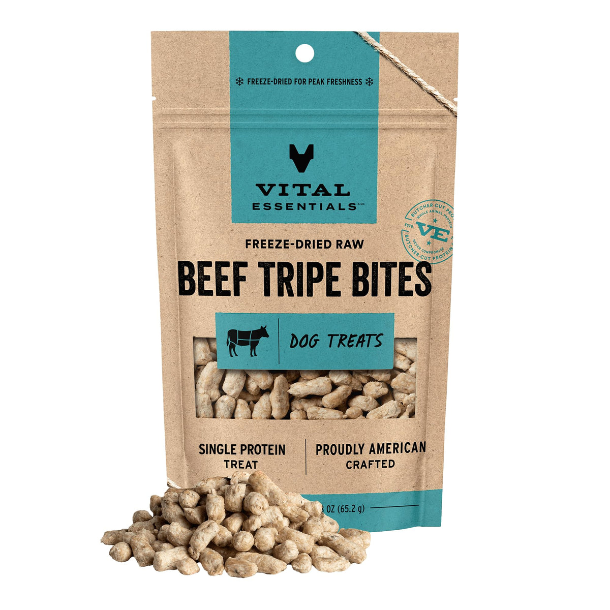 Vital Essentials Freeze-Dried Beef Tripe Nibs Dog Treats, 14 oz