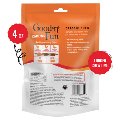 Good 'n' Fun Triple Flavor Kabobs Dog Chews, 24 oz