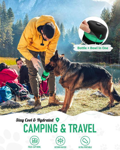 lesotc leak-proof dog water dispenser for hiking