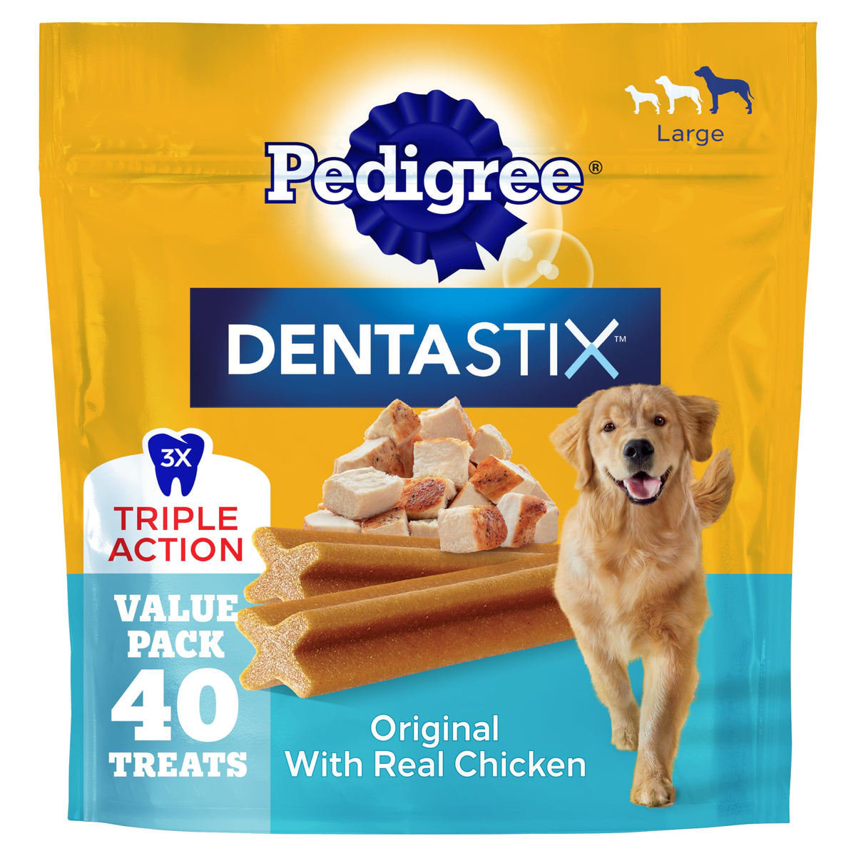 Pedigree Dentastix Large Dog Treats – package contents view