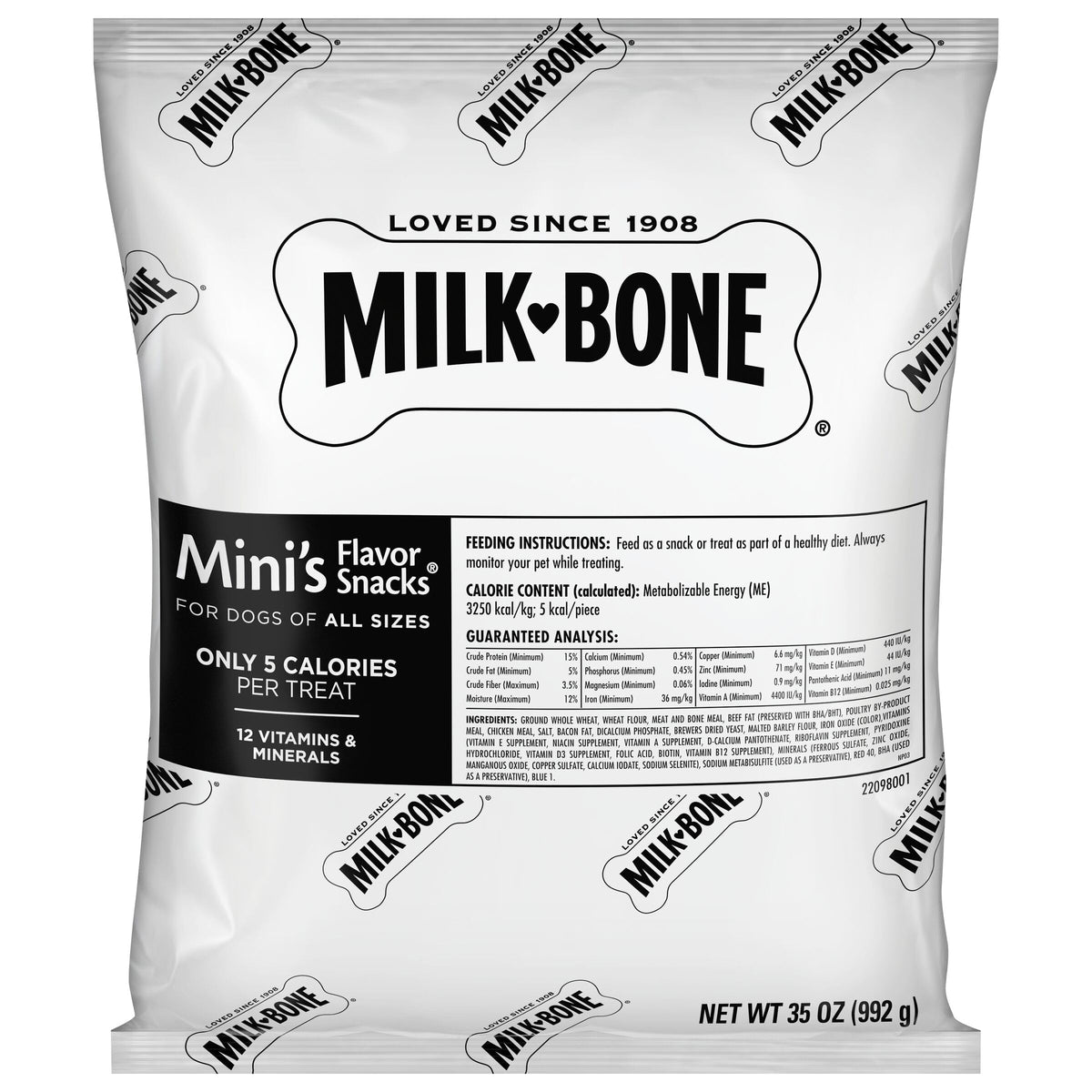 Milk-Bone Flavor Snacks Mini Dog Biscuits, 36 oz