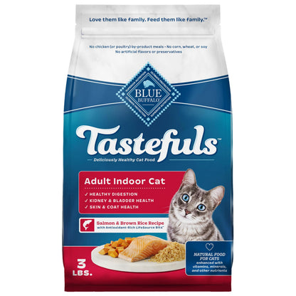 Blue Buffalo Tastefuls Chicken Dry Cat Food for Adult Indoor Cats, 7 lb