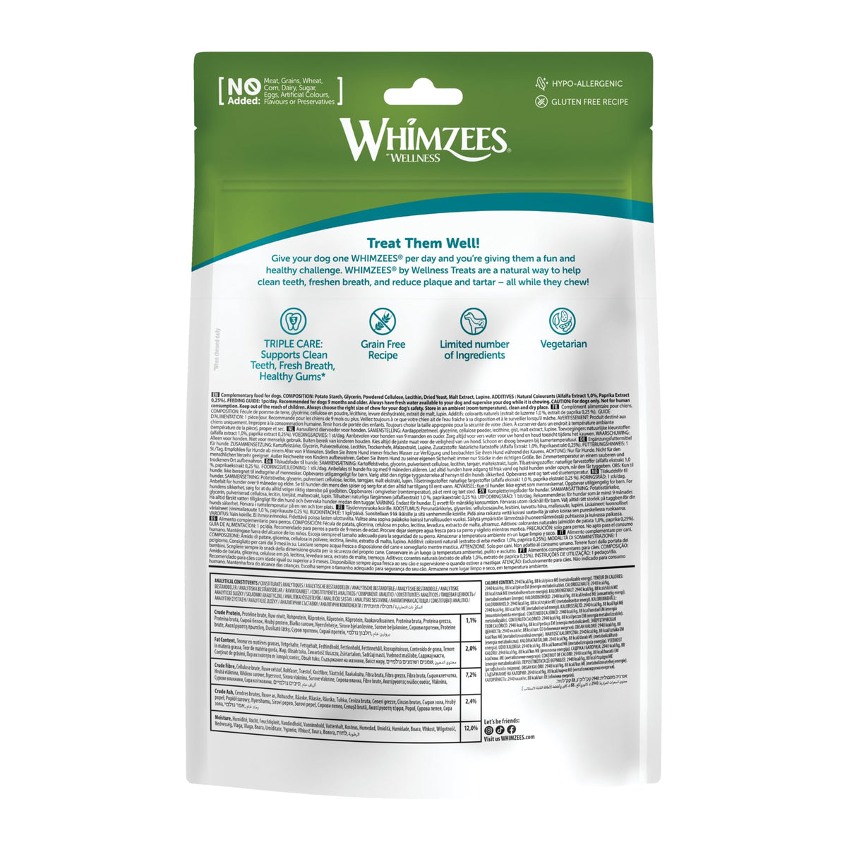 WHIMZEES Holiday Dog Dental Treats – Medium, 6 Count