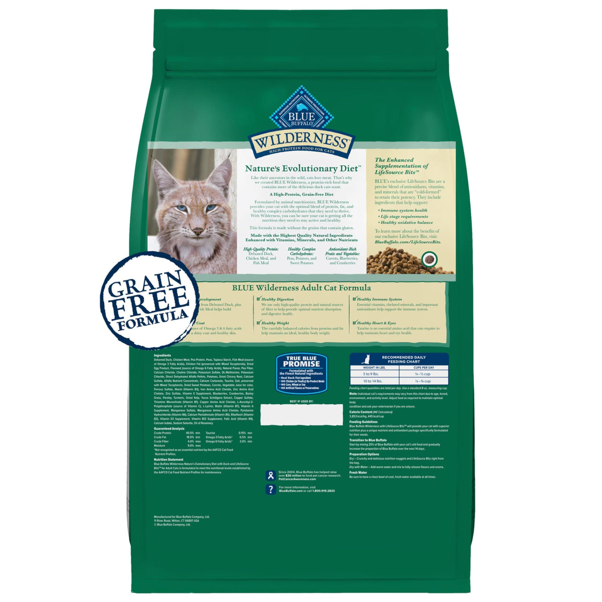 Blue Buffalo Wilderness Chicken Grain-Free Dry Cat Food, 12 lb