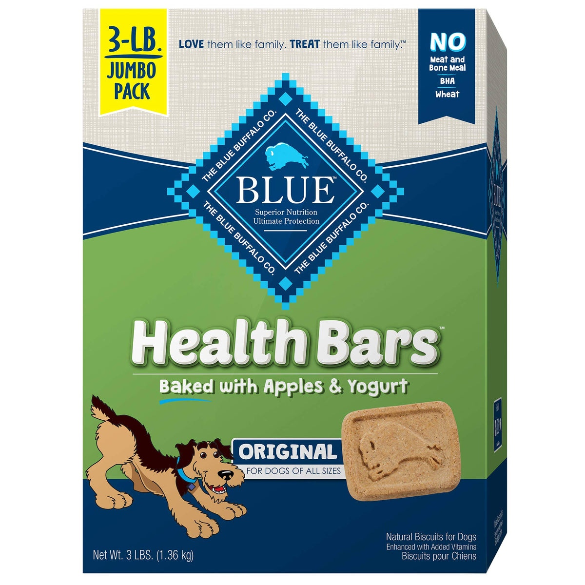 Blue Buffalo Health Bars Apple & Yogurt Dog Biscuits, 3.5 lb