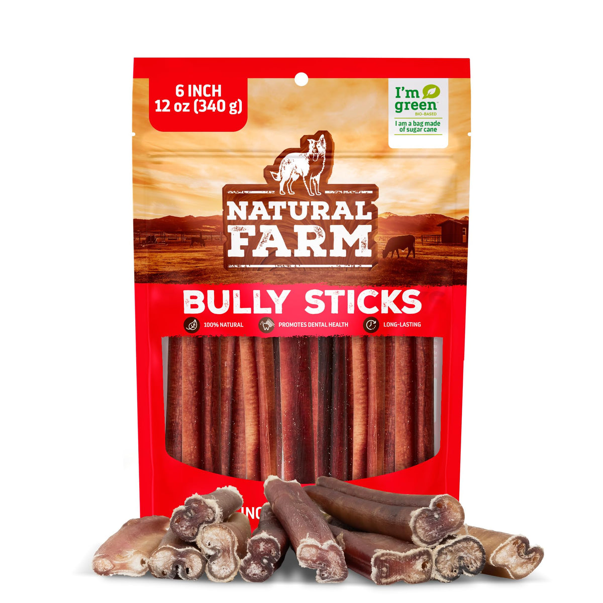 Odor-Free Bully Sticks 6 Inch – full product view