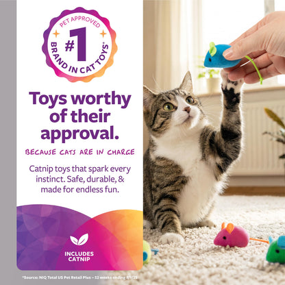 SmartyKat Skitter Critters catnip mice cat toys - plush mouse toys with catnip