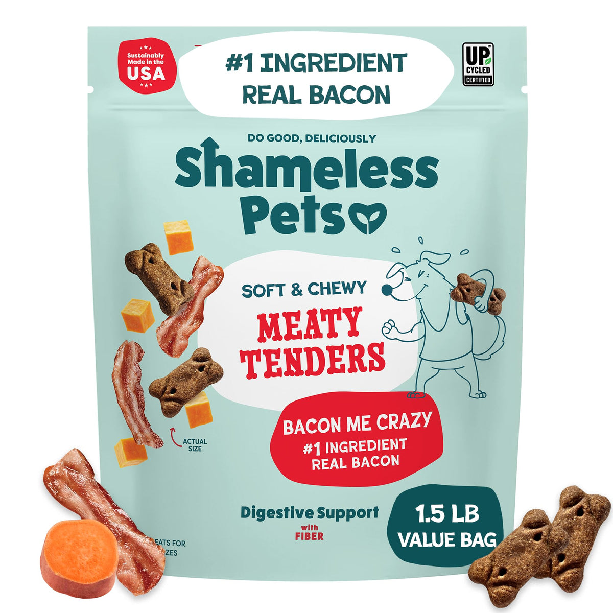 Shameless Pets Reelin' Salmon Soft Dog Treats, 8 oz