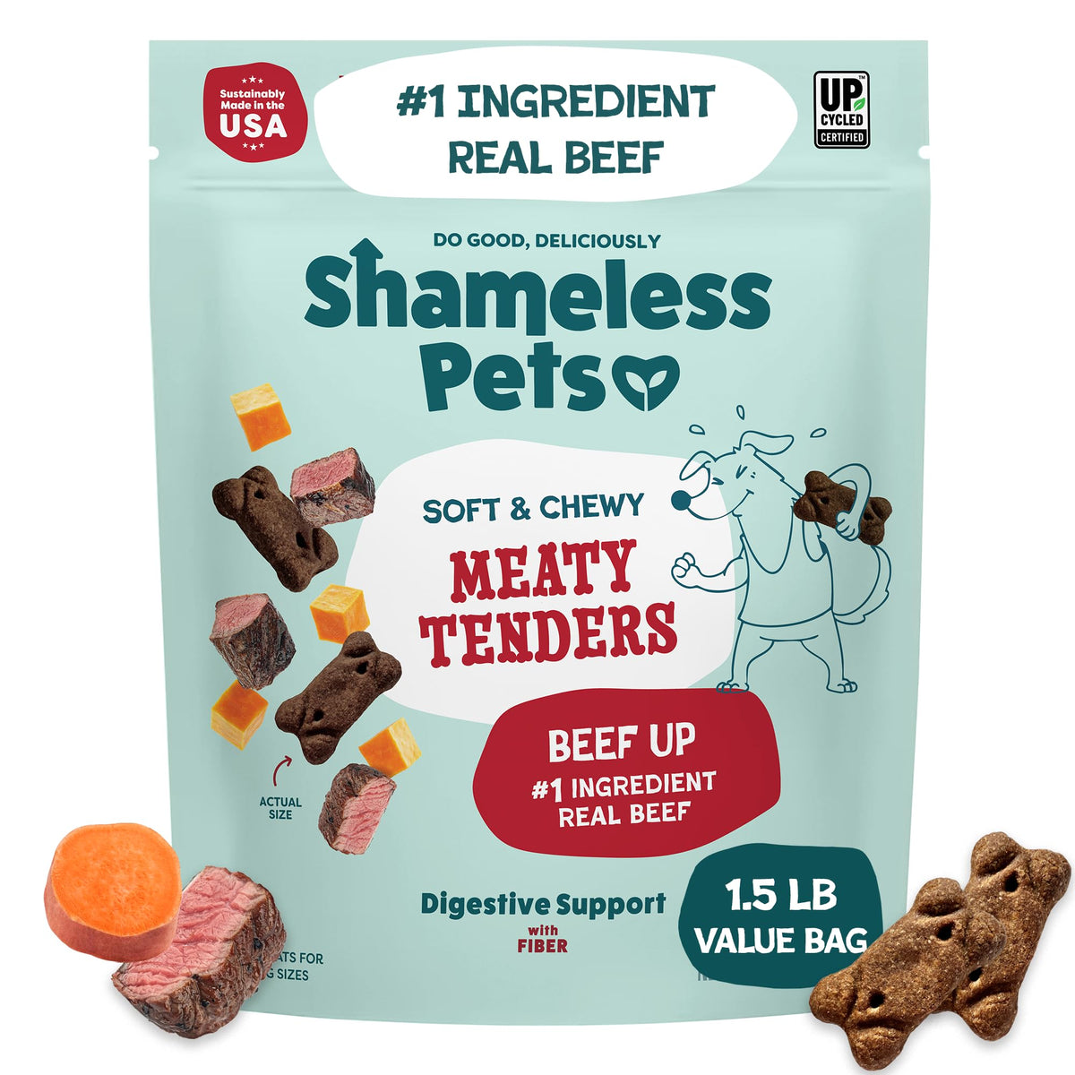 Shameless Pets Reelin' Salmon Soft Dog Treats, 8 oz