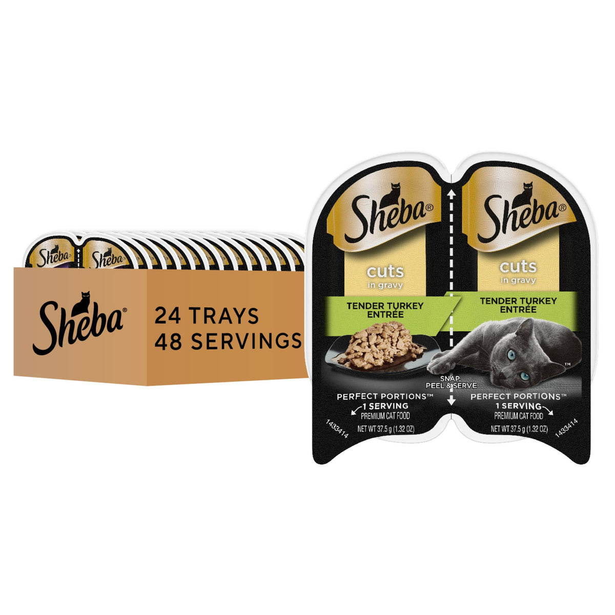 Sheba Perfect Portions Cuts in Gravy Wet Cat Food Multipack, 24 Trays