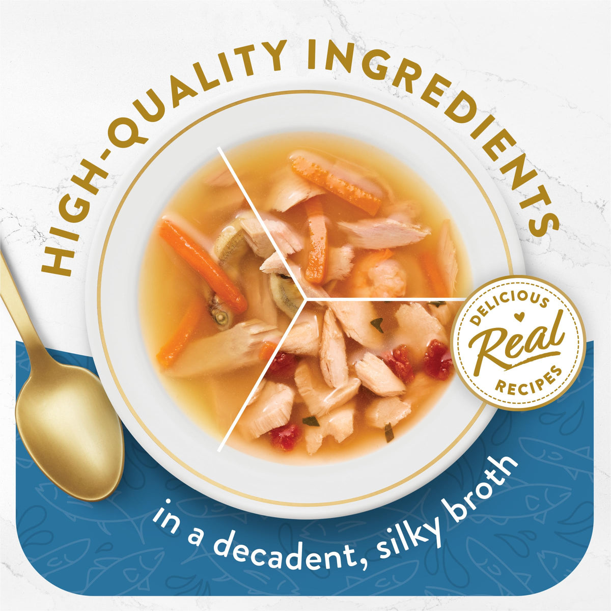 Fancy Feast Broths Seafood – features overview