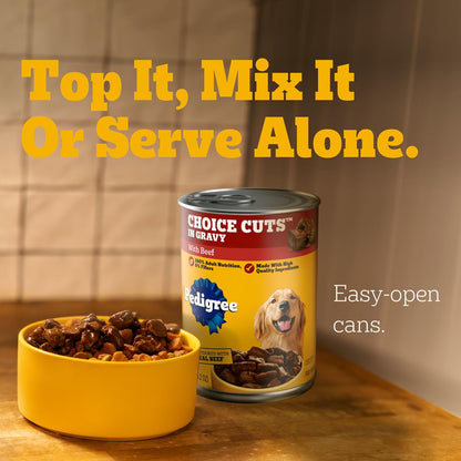 Pedigree Choice Cuts Beef & Country Stew Wet Dog Food – 13.2 oz Cans, 12-Pack