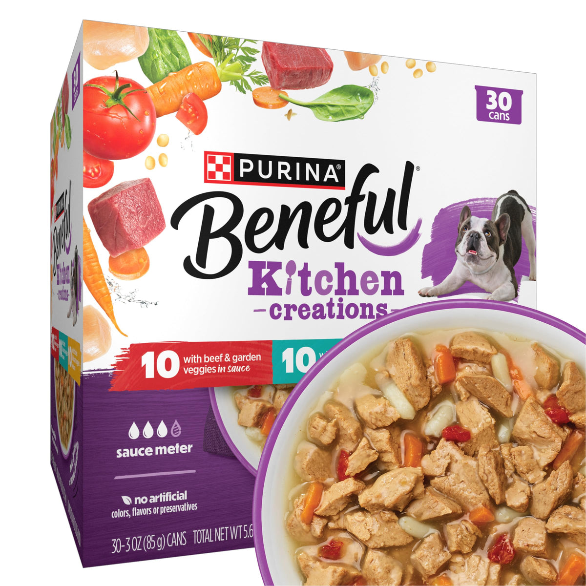 Purina Beneful Kitchen Creations Lamb Wet Dog Food in Sauce, 12 Cans