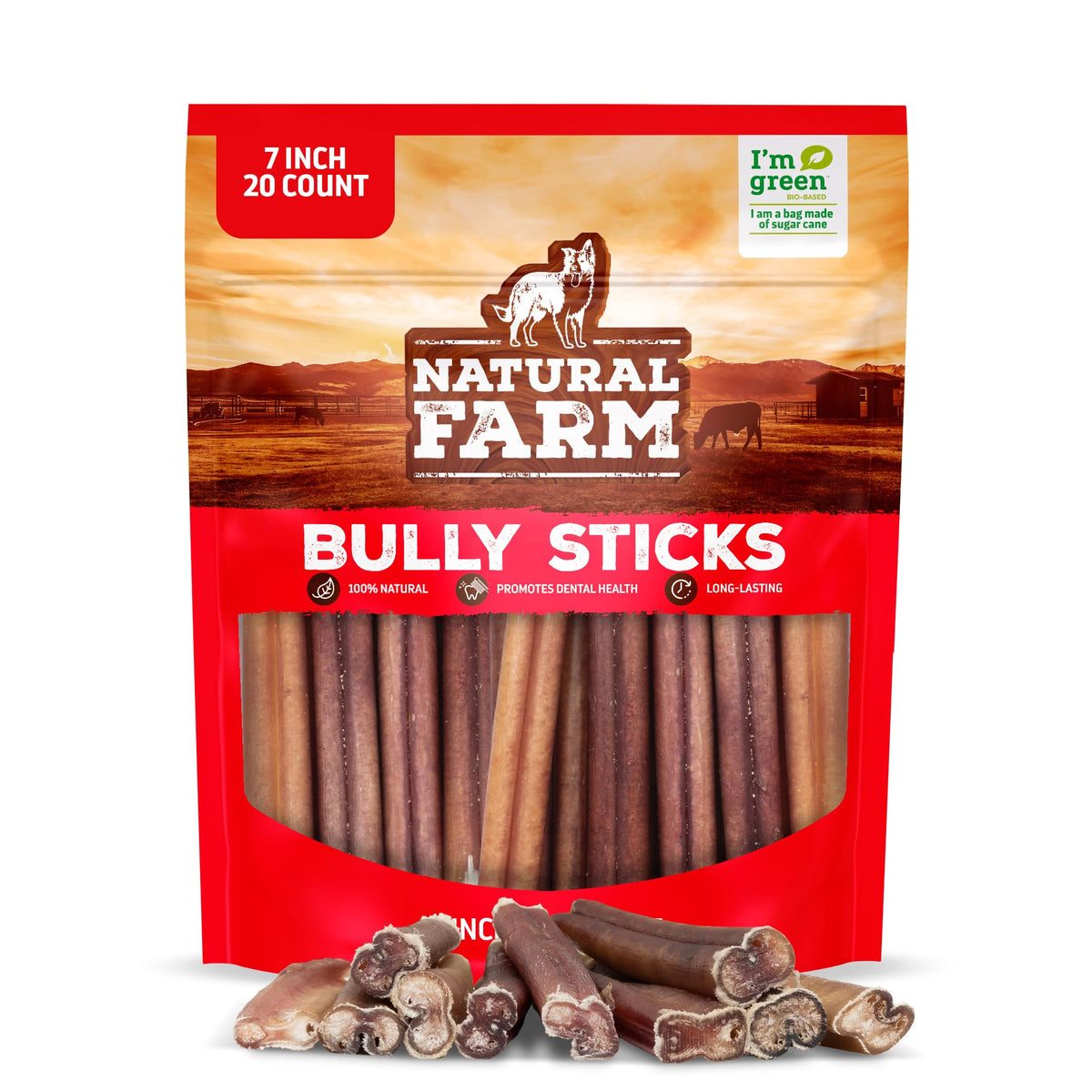 Odor-Free Bully Sticks 6 Inch – product in hand view