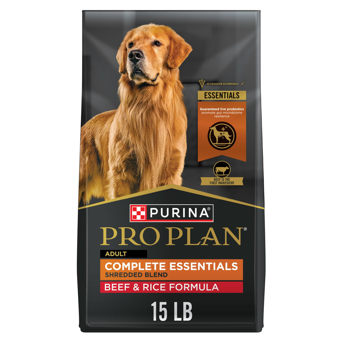 Purina Pro Plan Complete Essentials Chicken & Rice Dry Dog Food, 35 lb