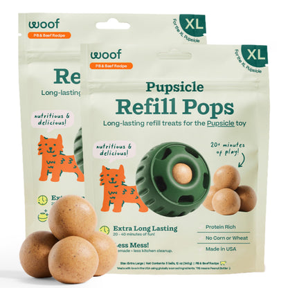 WOOF Pupsicle Refill Pops – close-up detail view