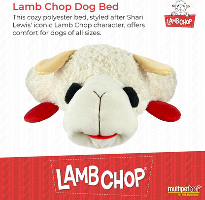 Multipet Holiday Lamb Chop – 10.5" Plush Squeaky Dog Toy with Reindeer Antlers