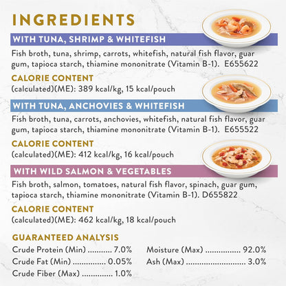 Fancy Feast Broths Seafood – angle detail view