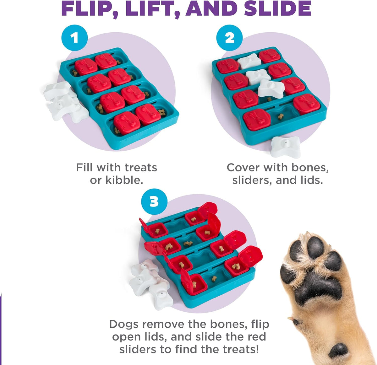 Outward Hound Nina Ottosson Dog Brick treat puzzle toy