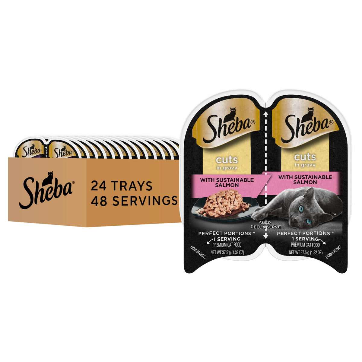 Sheba Perfect Portions Cuts in Gravy Wet Cat Food Multipack, 24 Trays
