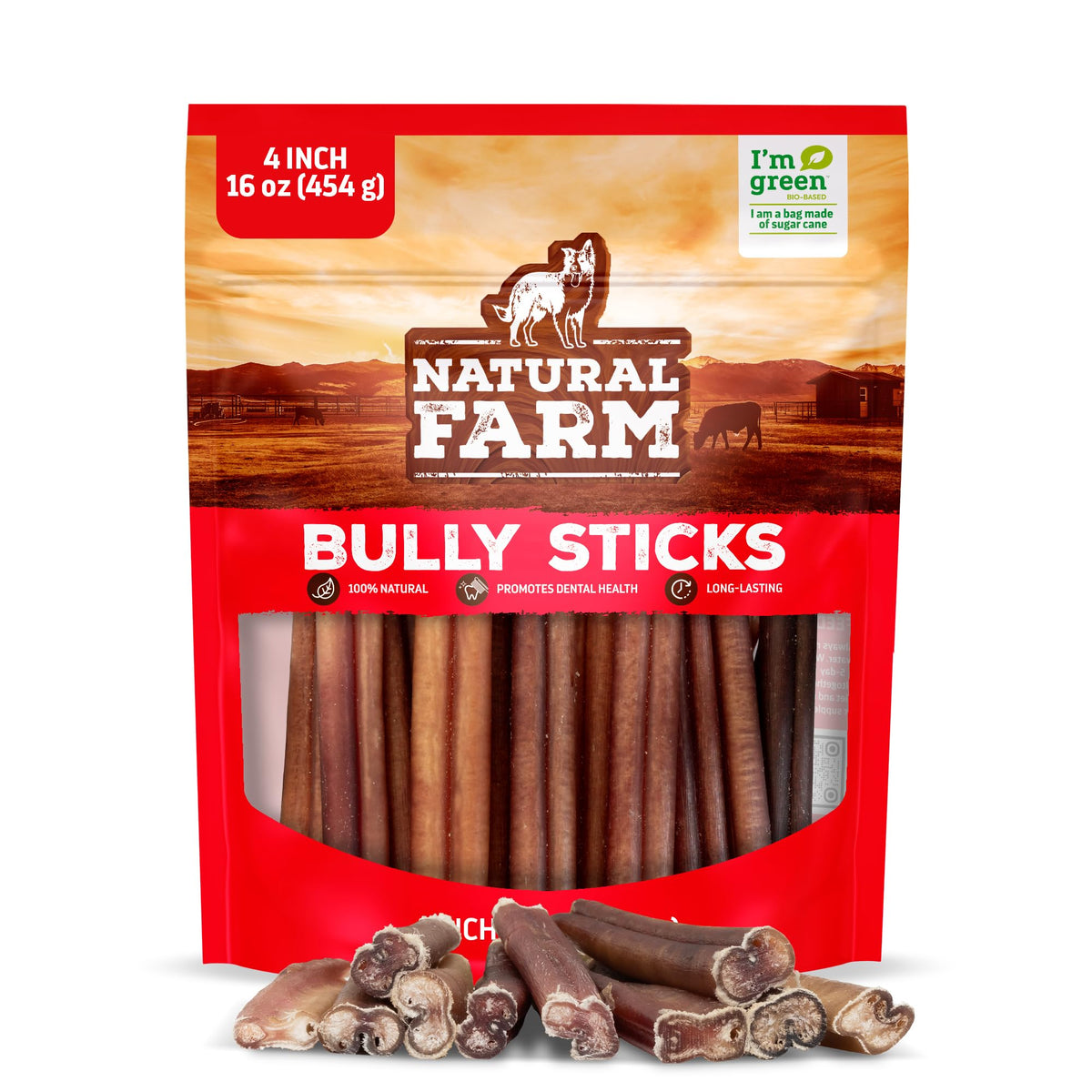 Odor-Free Bully Sticks 6 Inch – alternate angle view