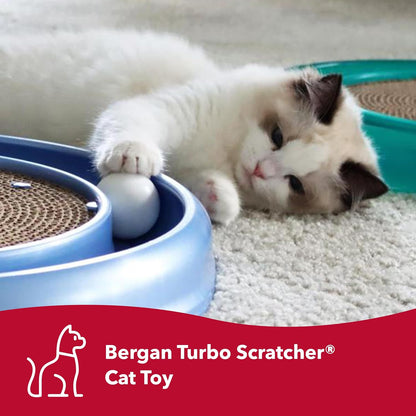 Bergan Turbo Cat Scratcher toy with catnip - ball track and scratcher in one