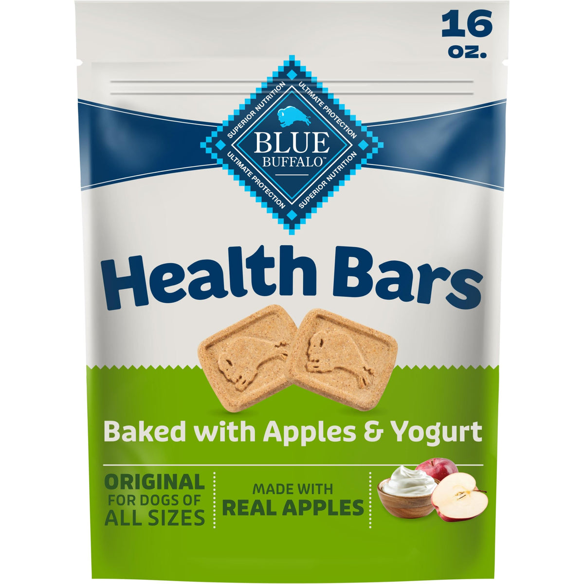 Blue Buffalo Health Bars Apple & Yogurt Dog Biscuits, 3.5 lb