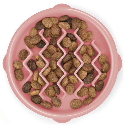 Slow Feeder Dog Bowl Blue – in-use lifestyle view