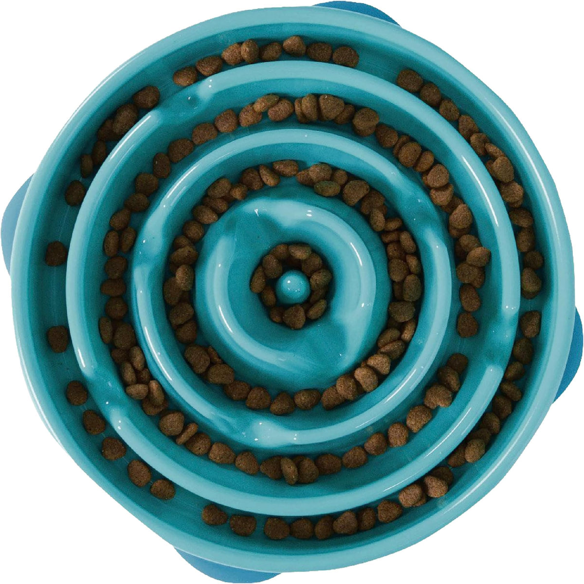 Slow Feeder Dog Bowl Blue – back view