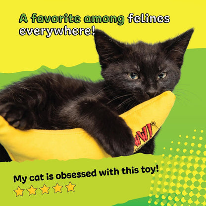 Yeowww! Catnip Banana cat toy stuffed with organically grown catnip