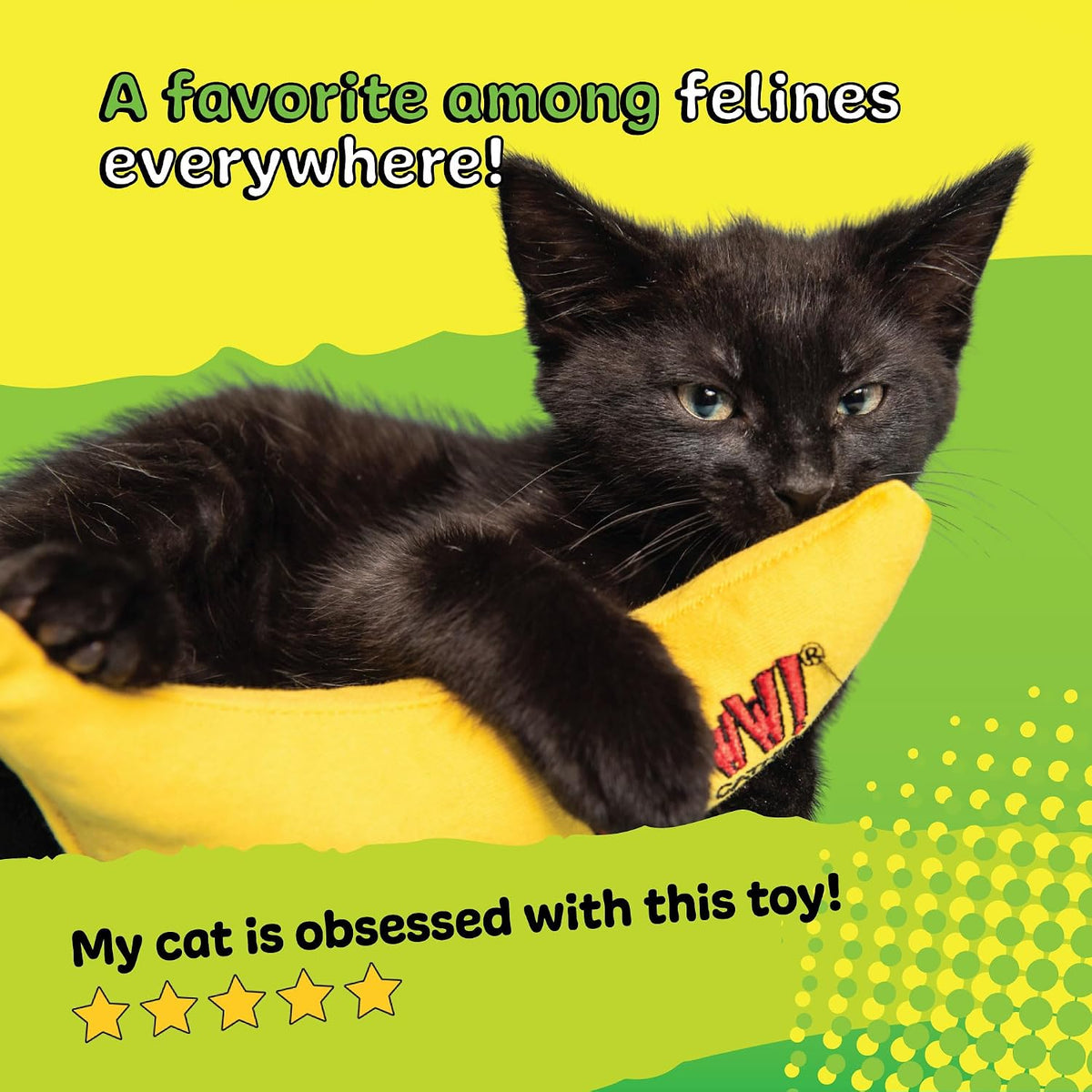 Yeowww! Catnip Banana made in the USA with durable cotton twill