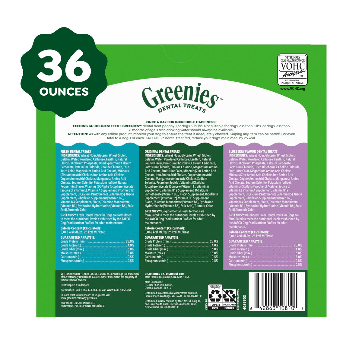 Greenies Teenie Natural Dental Dog Treats – Fresh Mint Flavor, 43 Count