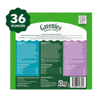 Greenies Teenie Natural Dental Dog Treats – Fresh Mint Flavor, 43 Count