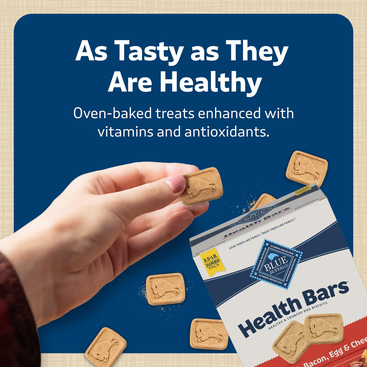 Blue Buffalo Health Bars Apple & Yogurt Dog Biscuits, 3.5 lb